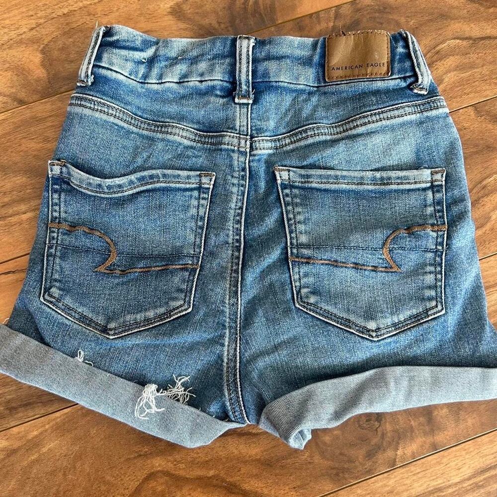 American eagle blue denim shorts